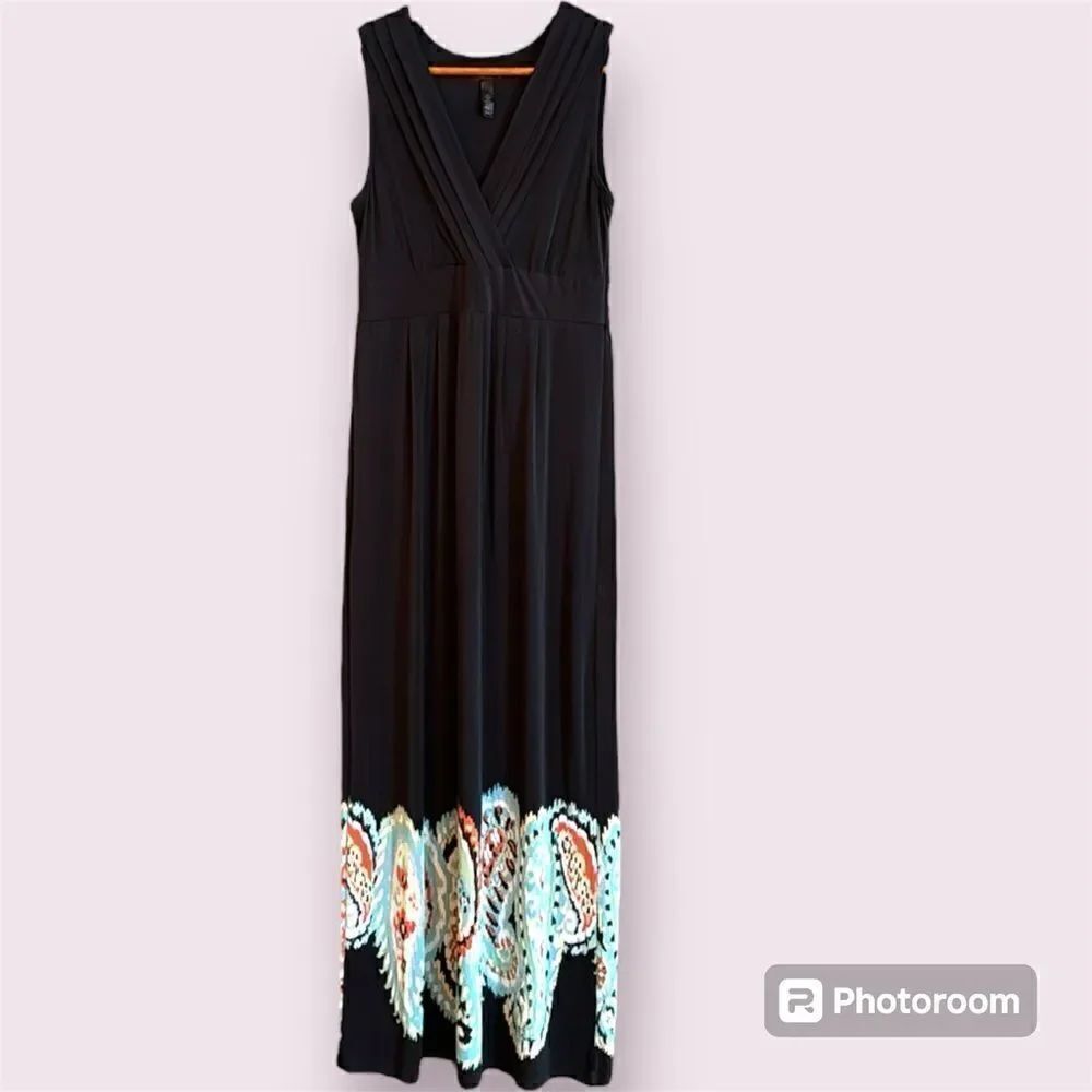 SOMA V-Neck Paisley Print Maxi Dress
